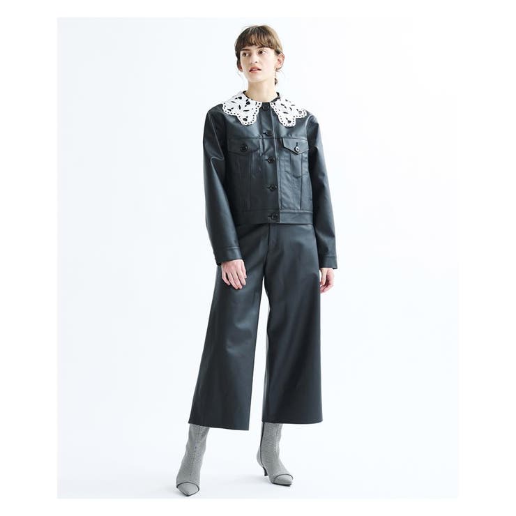 フェイクレザークロップドパンツ[品番：LAVW0004197]｜LANVIN en