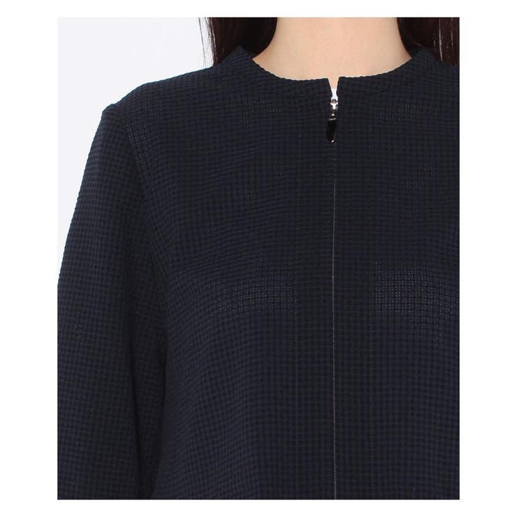 ジッパーノーカラージャケット | Leilian PLUS HOUSE | 詳細画像3