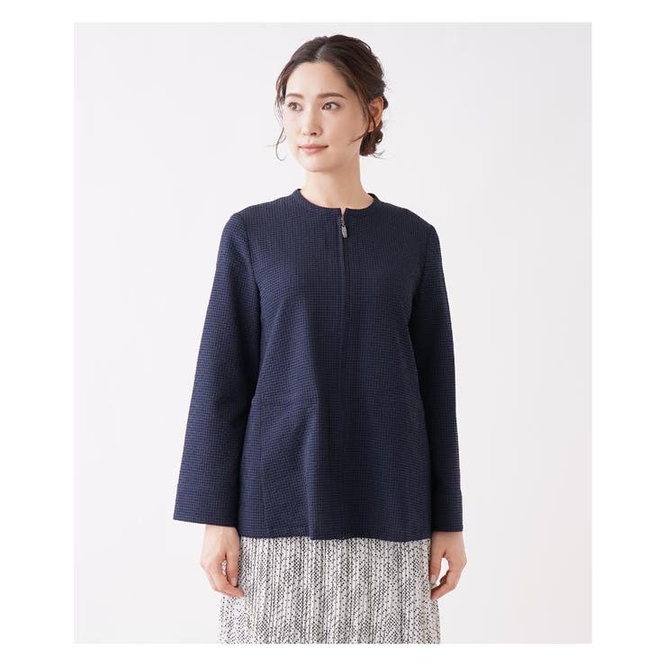 ジッパーノーカラージャケット | Leilian PLUS HOUSE | 詳細画像24