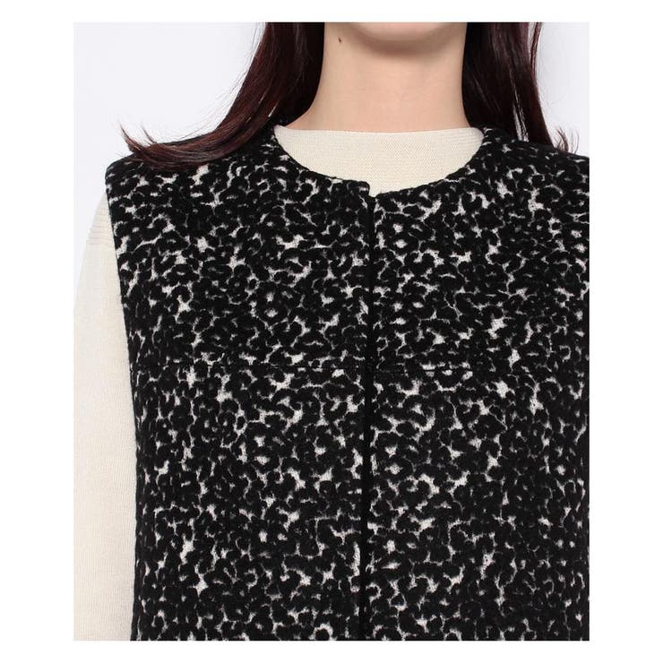 織柄ロングベスト[品番：LAVW0007029]｜Leilian（レリアン）の