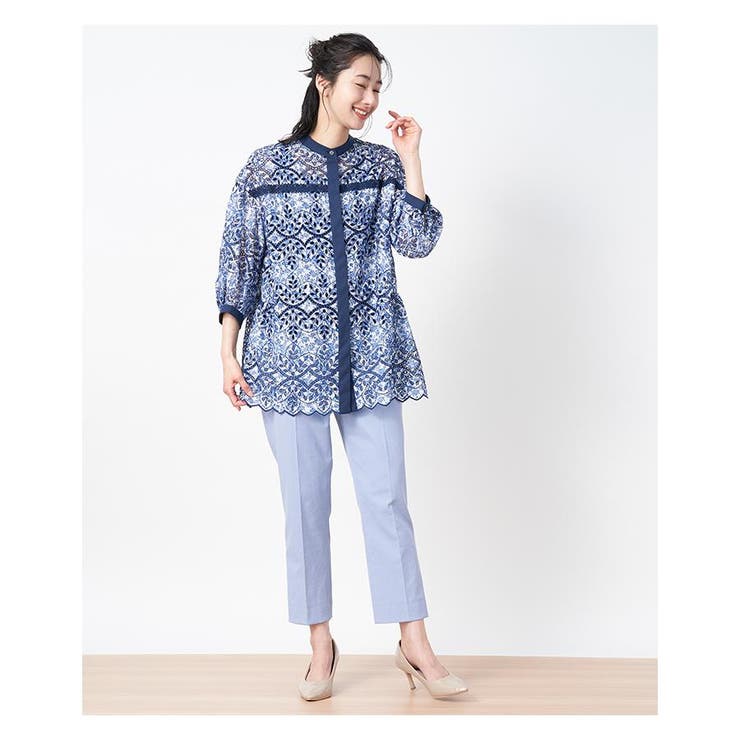 クロップドスリムカラーパンツ | Leilian PLUS HOUSE | 詳細画像4