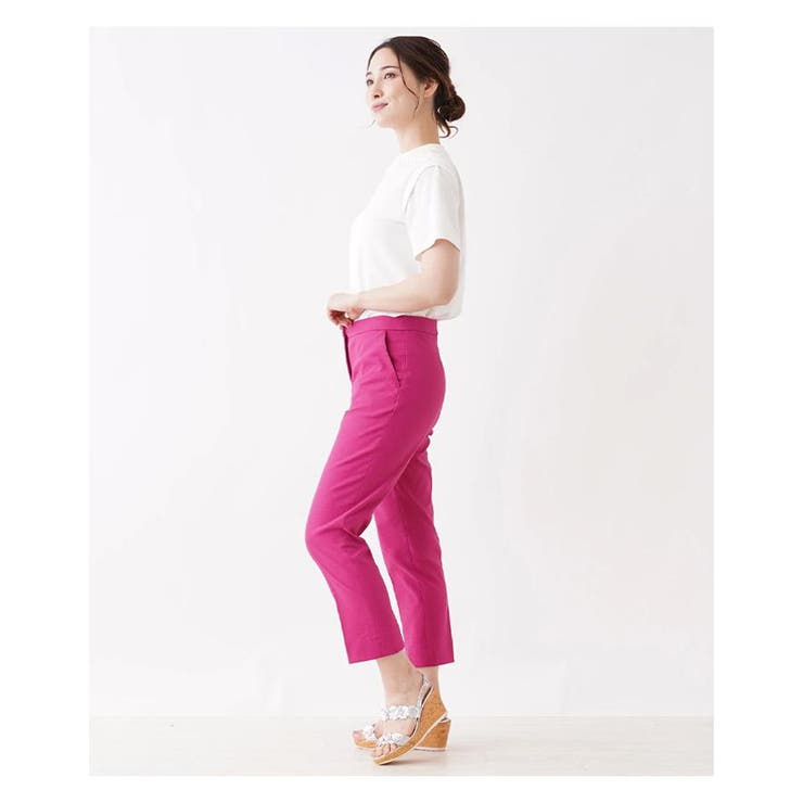 クロップドスリムカラーパンツ | Leilian PLUS HOUSE | 詳細画像5