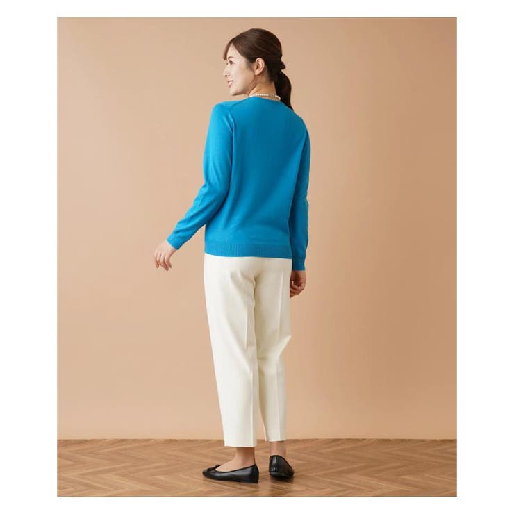 28,600新品正規品【V12/L】裏地付きクルーネックニット長袖カットソー