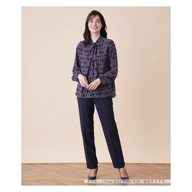 シフォンプリントブラウス[品番：LAVW0007614]｜Leilian（レリアン 