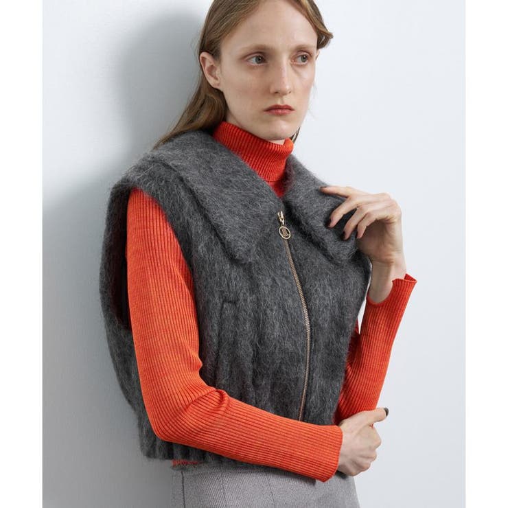 シャギーベストブルゾン[品番：LAVW0017353]｜LANVIN en Bleu