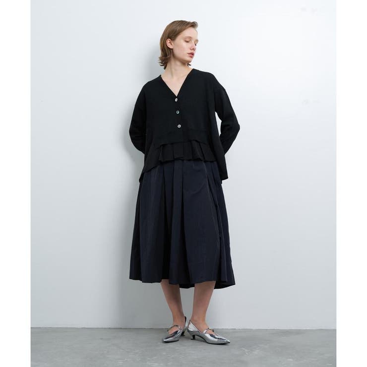 Vネックコンビカーディガン[品番：LAVW0016062]｜LANVIN en Bleu