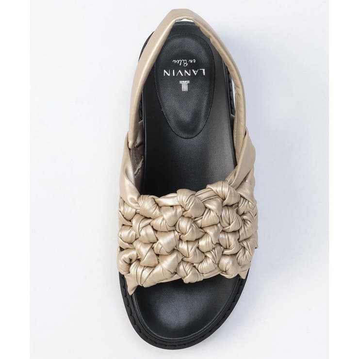 国内発送**LANVIN en Bleu** 編み込みサンダル 編み込みサンダル（サンダル）｜LANVIN en Bleu（ランバンオン