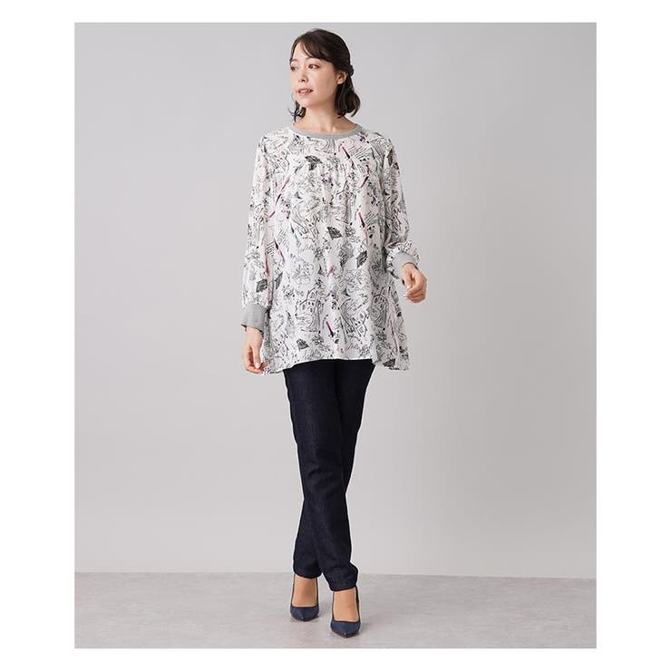 総柄ブラウス | Leilian PLUS HOUSE | 詳細画像7