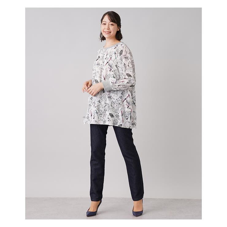 総柄ブラウス | Leilian PLUS HOUSE | 詳細画像9