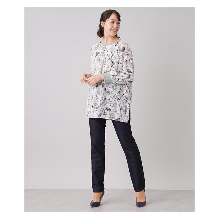 総柄ブラウス | Leilian PLUS HOUSE | 詳細画像10