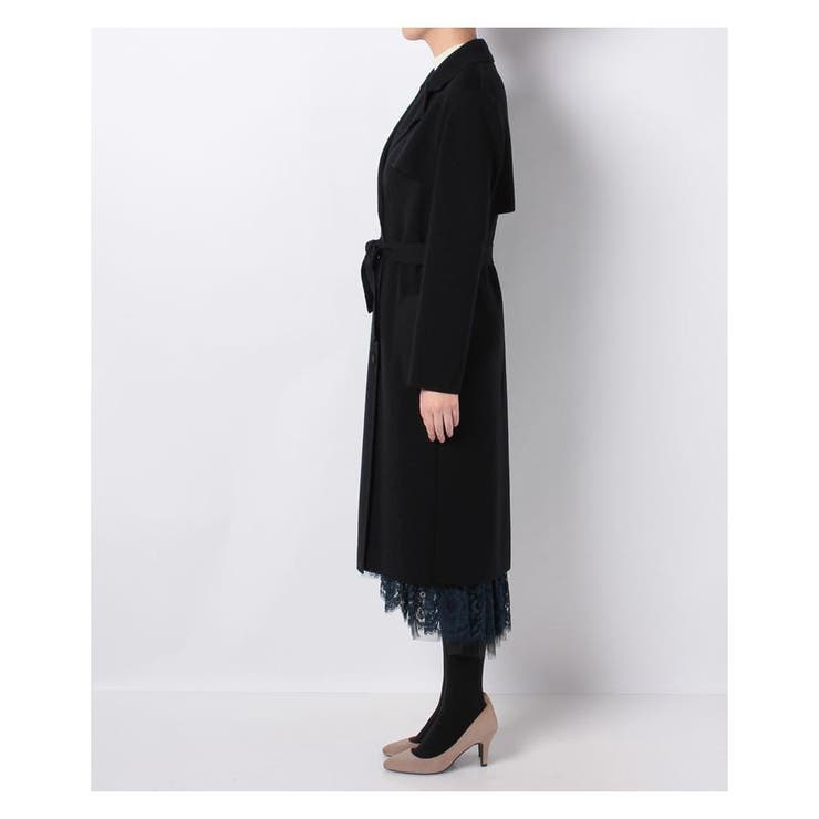 ベルト付きダブルロングコート[品番：LAVW0005159]｜LANVIN COLLECTION