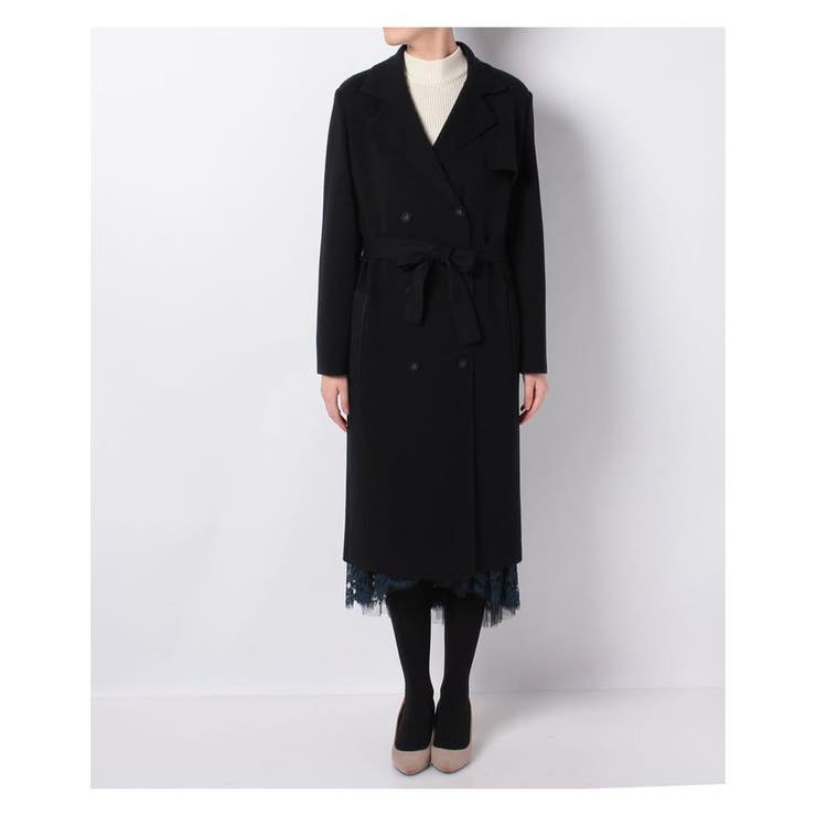 ベルト付きダブルロングコート[品番：LAVW0005159]｜LANVIN COLLECTION