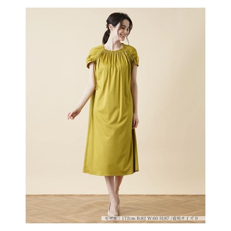シャーリングギャザーワンピース[品番：LAVW0009807]｜Leilian
