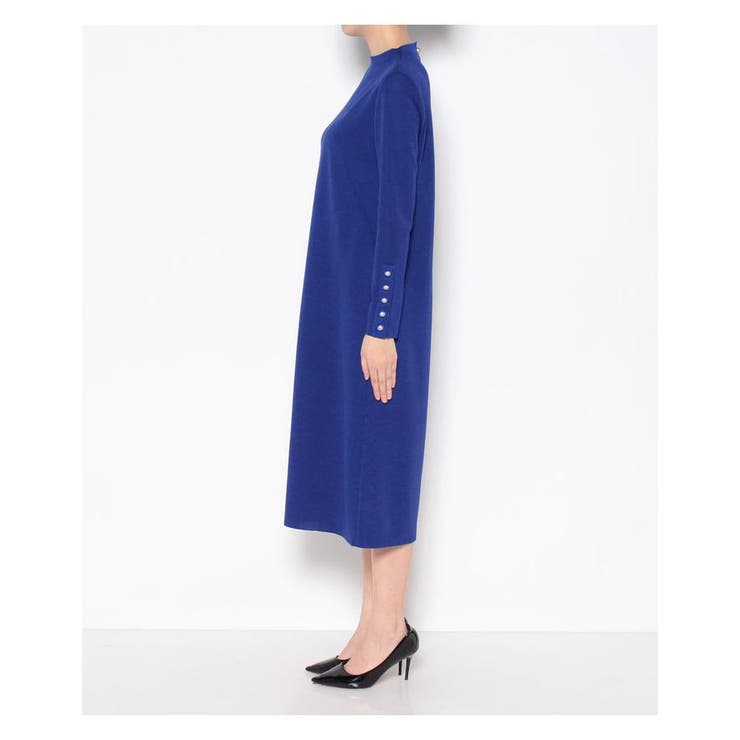 モックネックミモレ丈ワンピース[品番：LAVW0007329]｜LANVIN