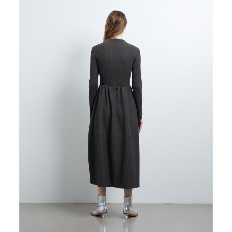 コクーンスカートニットコンビワンピース[品番：LAVW0018700