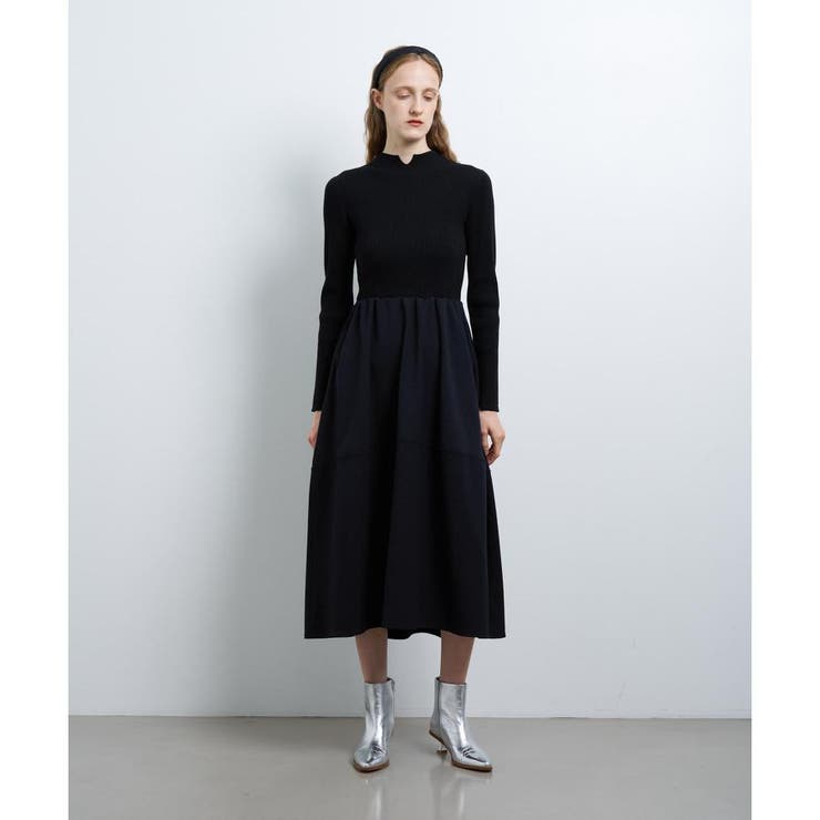 コクーンスカートニットコンビワンピース[品番：LAVW0018700