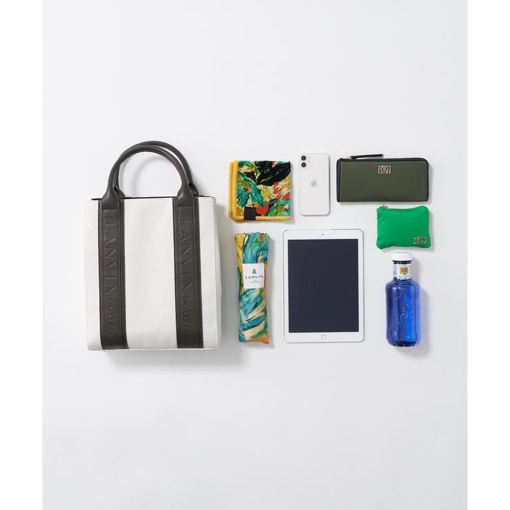 【今大人気☆】LANVIN キャンパストートバッグ ロゴ ロゴポリエステルキャンバストートバッグ | LANVIN en Bleu