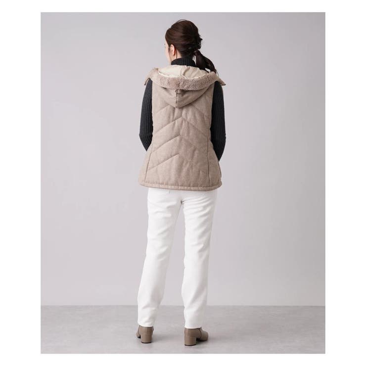 異素材切替フーデッドベスト | Leilian | 詳細画像11