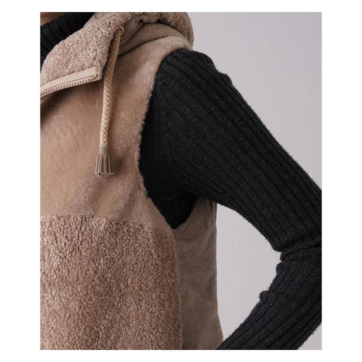 異素材切替フーデッドベスト | Leilian | 詳細画像17