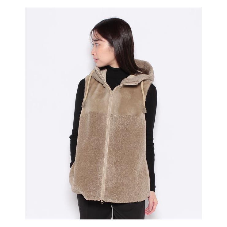 異素材切替フーデッドベスト | Leilian | 詳細画像7