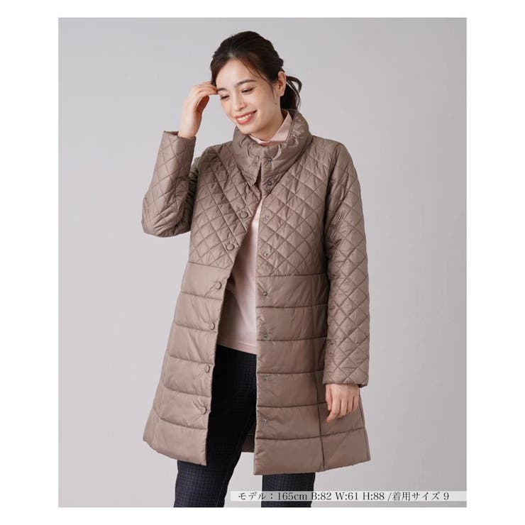 キルティング切替スタンドカラーコ-ト | Leilian | 詳細画像28