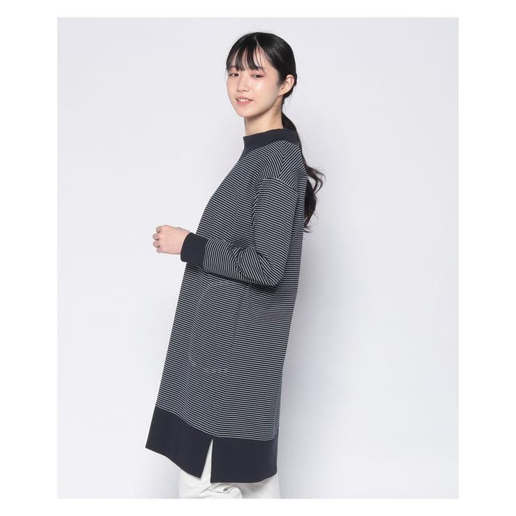 洗えるボーダーチュニックカットソー[品番：LAVW0008111]｜Leilian