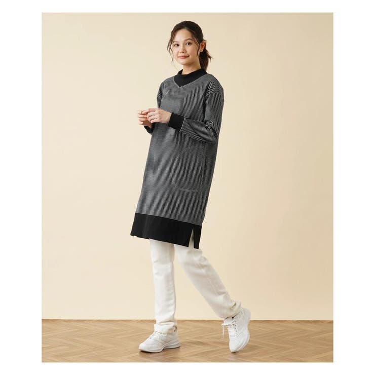 洗えるボーダーチュニックカットソー[品番：LAVW0008111]｜Leilian