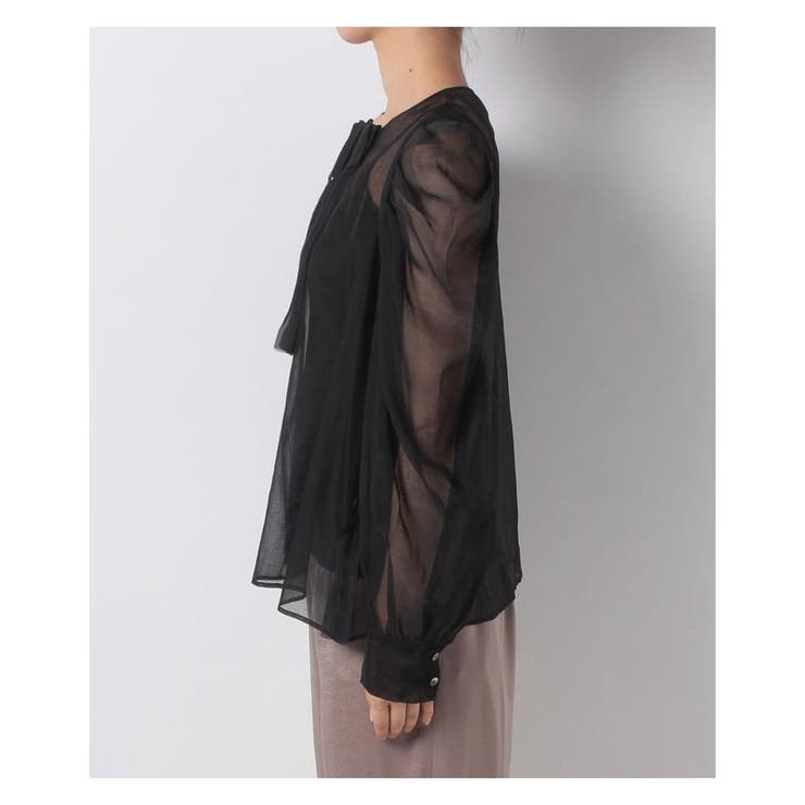 シアーオーガンジーフリルブラウス[品番：LAVW0004169]｜LANVIN