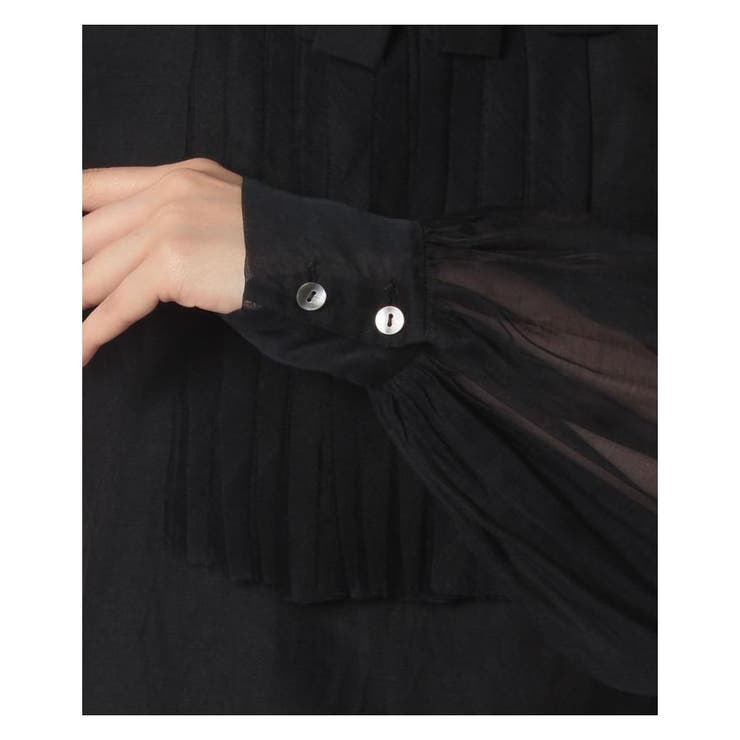 シアーオーガンジーフリルブラウス[品番：LAVW0004169]｜LANVIN