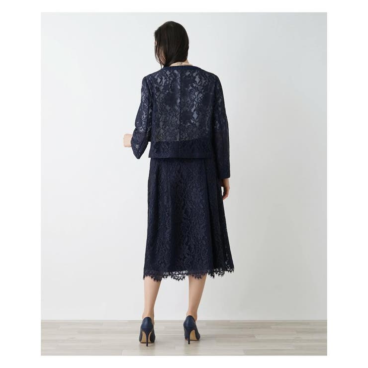 総レースノーカラージャケット[品番：LAVW0015457]｜Leilian