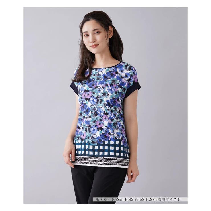 フラワー柄ボートネックカットソー 品番 Lavw Leilian レリアン のレディース ファッション通販 Shoplist ショップリスト