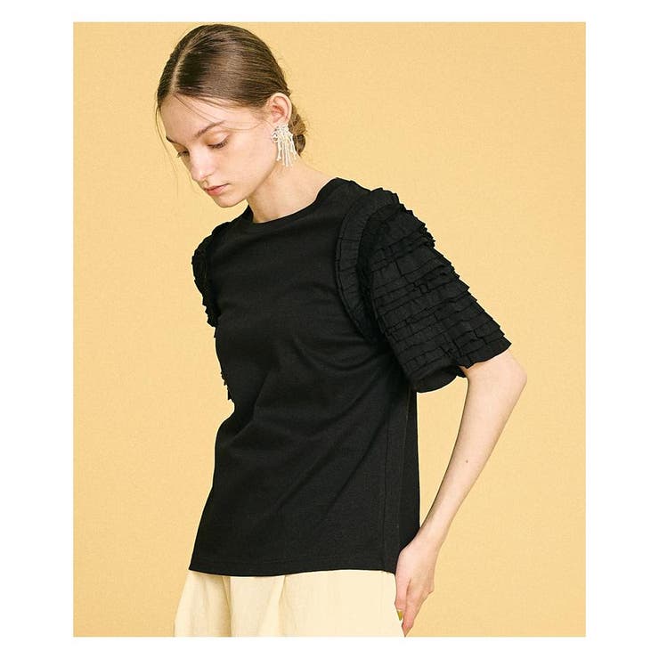 フリルスリーブカットソー[品番：LAVW0004252]｜LANVIN en Bleu