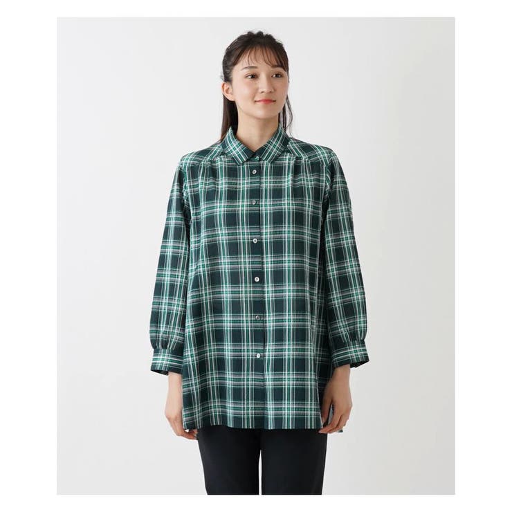 長袖シャツ オリーブグリーン 17 AURALEE オリーブグリーン シースルー