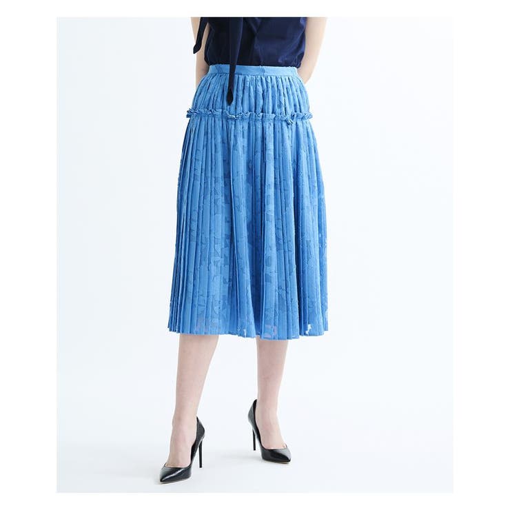 花柄プリーツスカート[品番：LAVW0004192]｜LANVIN en  Bleu（ランバンオンブルー）のレディースファッション通販｜SHOPLIST（ショップリスト）