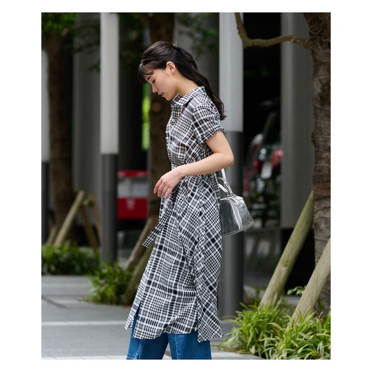 洗える チェックのシャツワンピース[品番：LAVW0009851]｜CARA O CRUZ