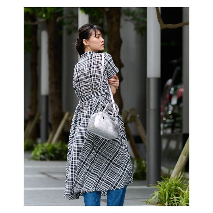 洗える チェックのシャツワンピース[品番：LAVW0009851]｜CARA O