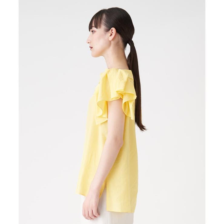 LANVIN COLLECTION / ランバン コレクション キュプラシルクフレアスリーブブラウス キュプラシルクフレアスリーブブラウス[品番：LAVW0015690