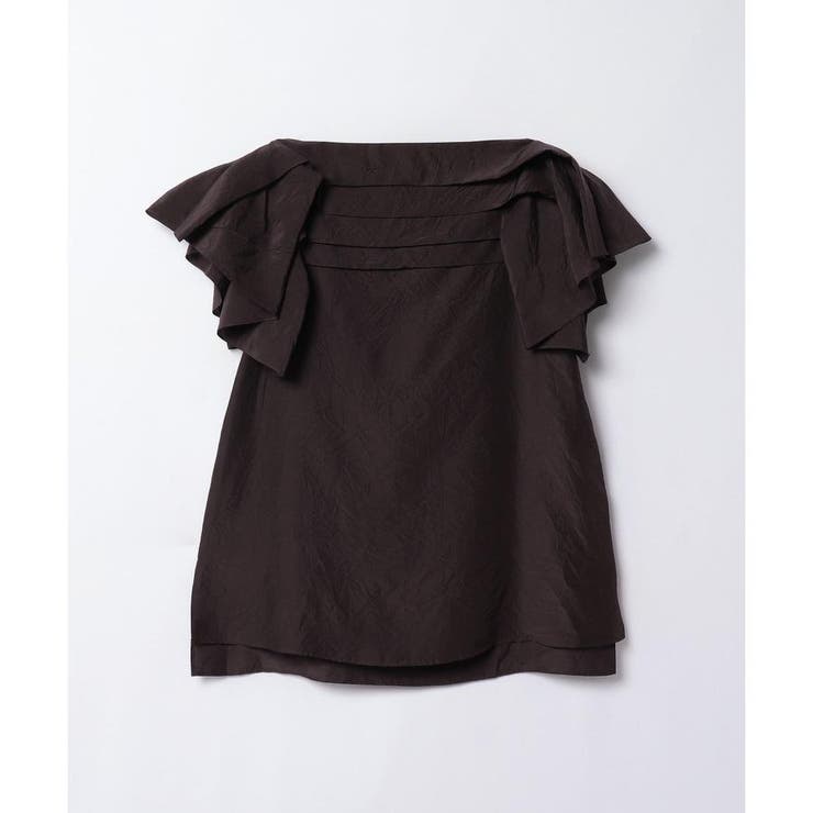 LANVIN COLLECTION / ランバン コレクション キュプラシルクフレアスリーブブラウス キュプラシルクフレアスリーブブラウス[品番：LAVW0015690