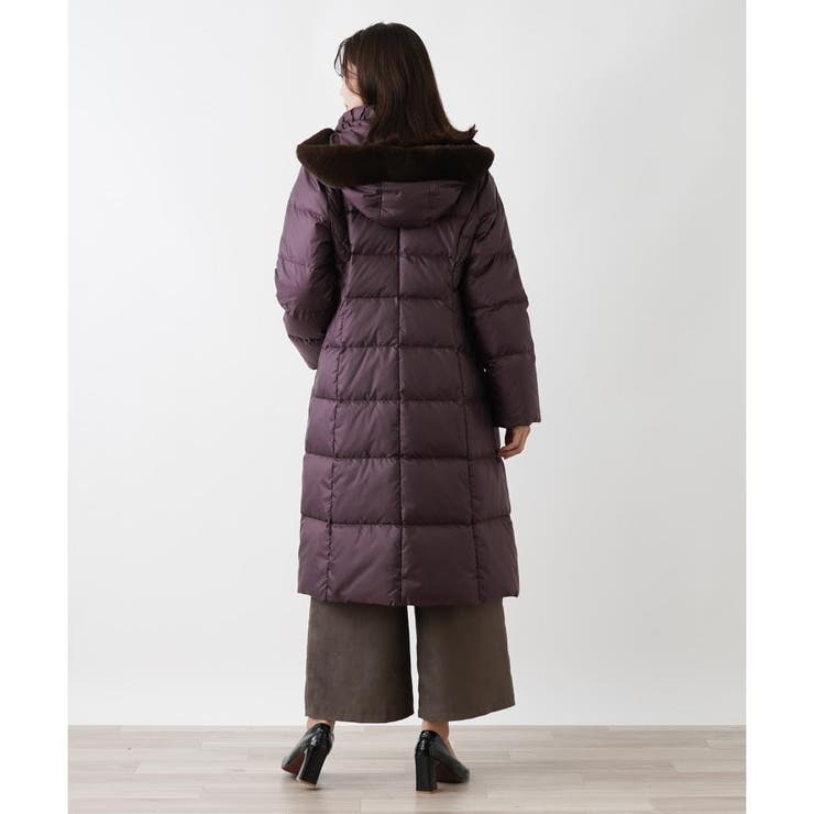 レリアン　ダウンコート　ダウン　フェザー　ボルドー　ロングコート　冬　上品 ダウンコート[品番：LAVW0018105]｜Leilian（レリアン）のレディース