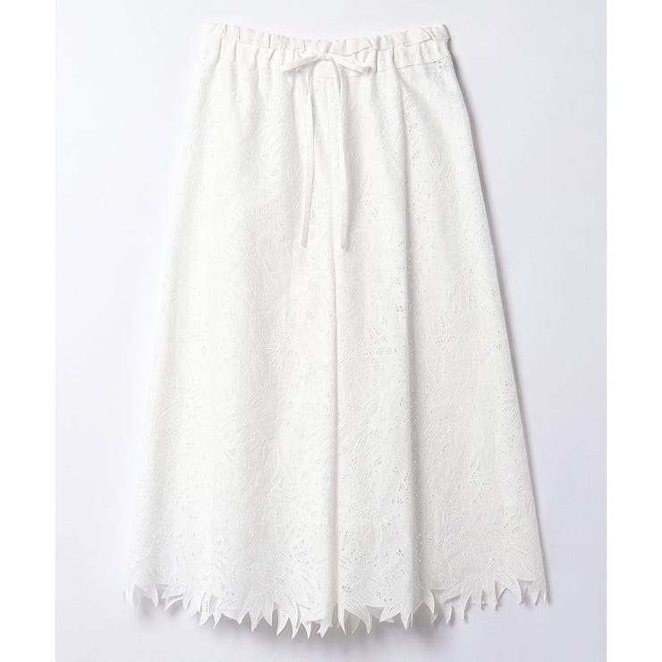 エンブロイダリーレースワイドパンツ[品番：LAVW0015389]｜LANVIN