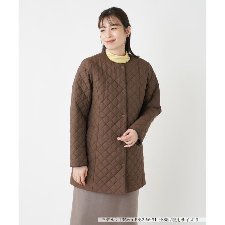 キルティングノーカラーコート[品番：LAVW0018798]｜Leilian（レリアン  