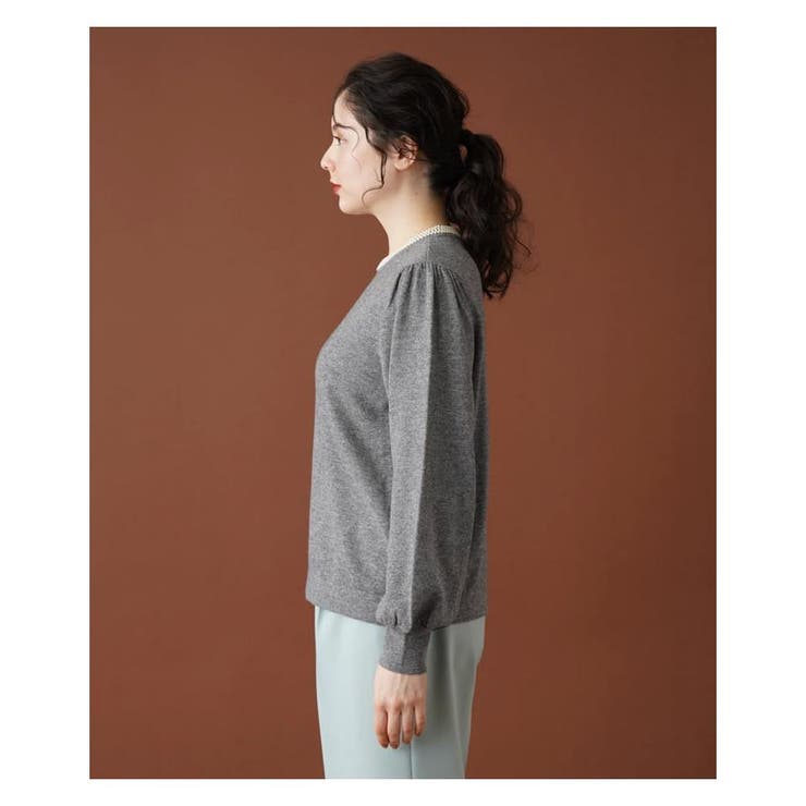 leilian - Leilian(レリアン) 長袖セーター サイズ9 M レディース美品  - ダークブラウン レギュラーカラー leilian - Leilian(レリアン) 長袖セーター サイズ9 M