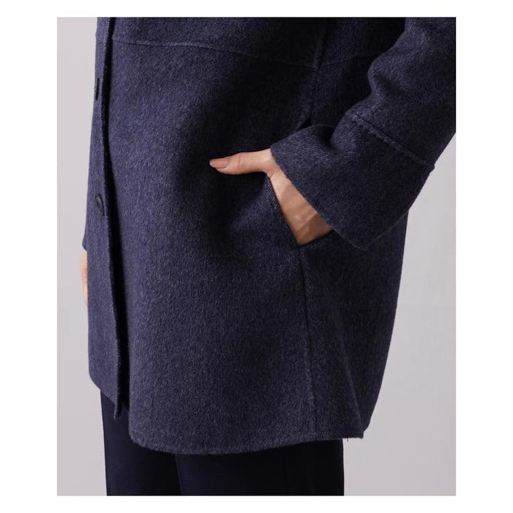 【新品同様】レリアン カシミヤ100% ミドル丈ハーフコート 11 ライトブルー 新品同様】レリアン カシミヤ100% ミドル丈ハーフコート 11 ライトブルー