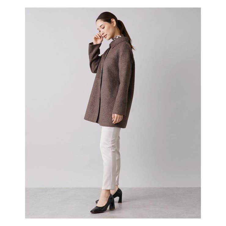 カシミヤステンカラーハーフコート[品番：LAVW0006403]｜Leilian