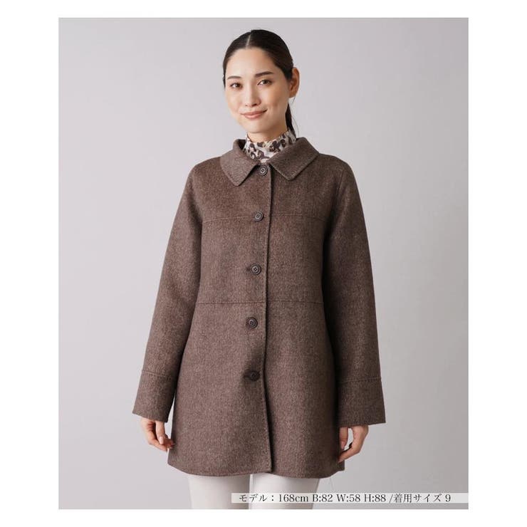 カシミヤステンカラーハーフコート[品番：LAVW0006403]｜Leilian