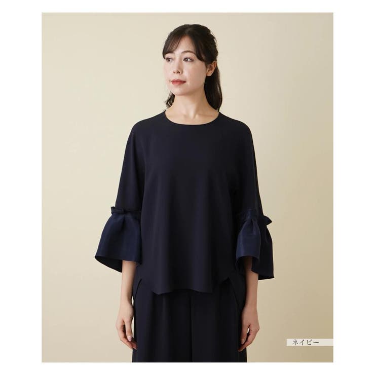 フレアスリーブブラウス[品番：LAVW0014160]｜Leilian PLUS HOUSE