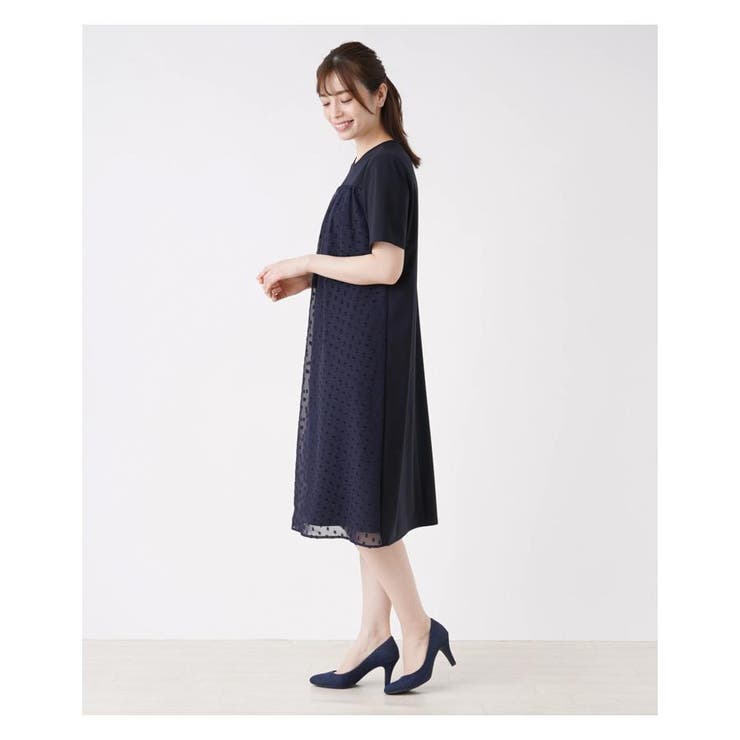 洗えるシフォン切替ワンピース | Leilian | 詳細画像8