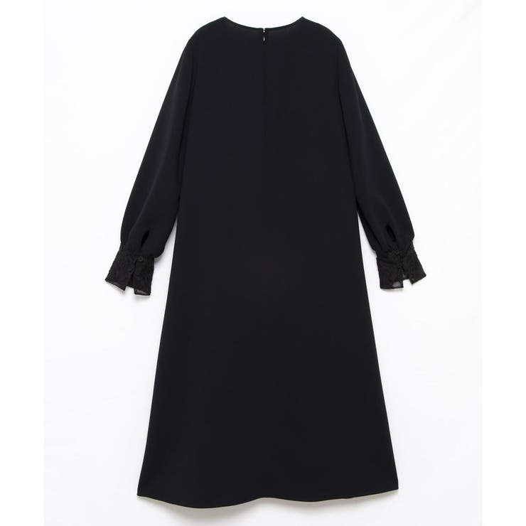 ランバン コレクション ♡ 異素材切替 ワンピース 黒白 モノトーン