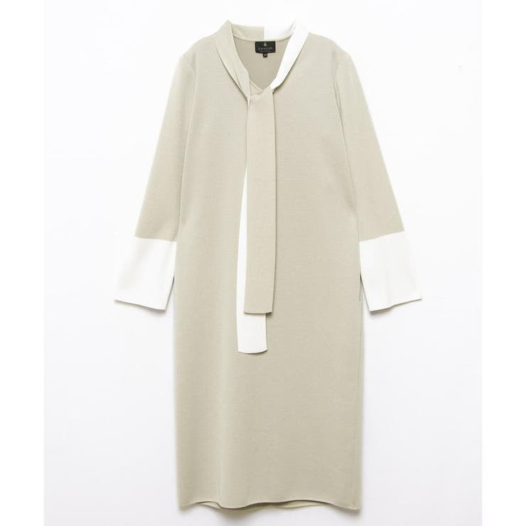 バイカラーニットワンピース[品番：LAVW0019724]｜LANVIN