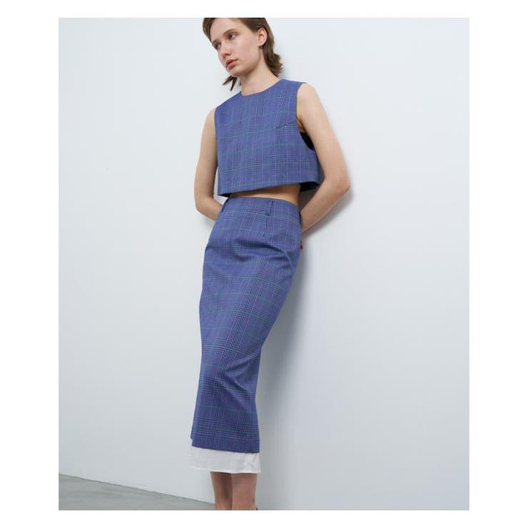 尾州クラシックチェックタイトスカート[品番：LAVW0016680]｜LANVIN en  